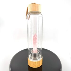 Pembe Kuvars Bambu Su Matarası