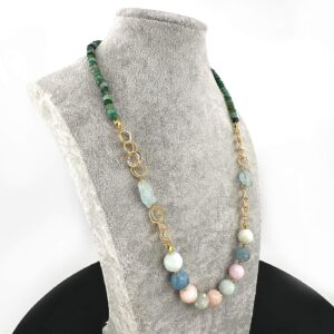 Zümrüt Morganit Tasarım Kolye - 2