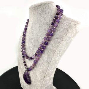 Ametist Tasarım Kolye Gümüş Uç - 2