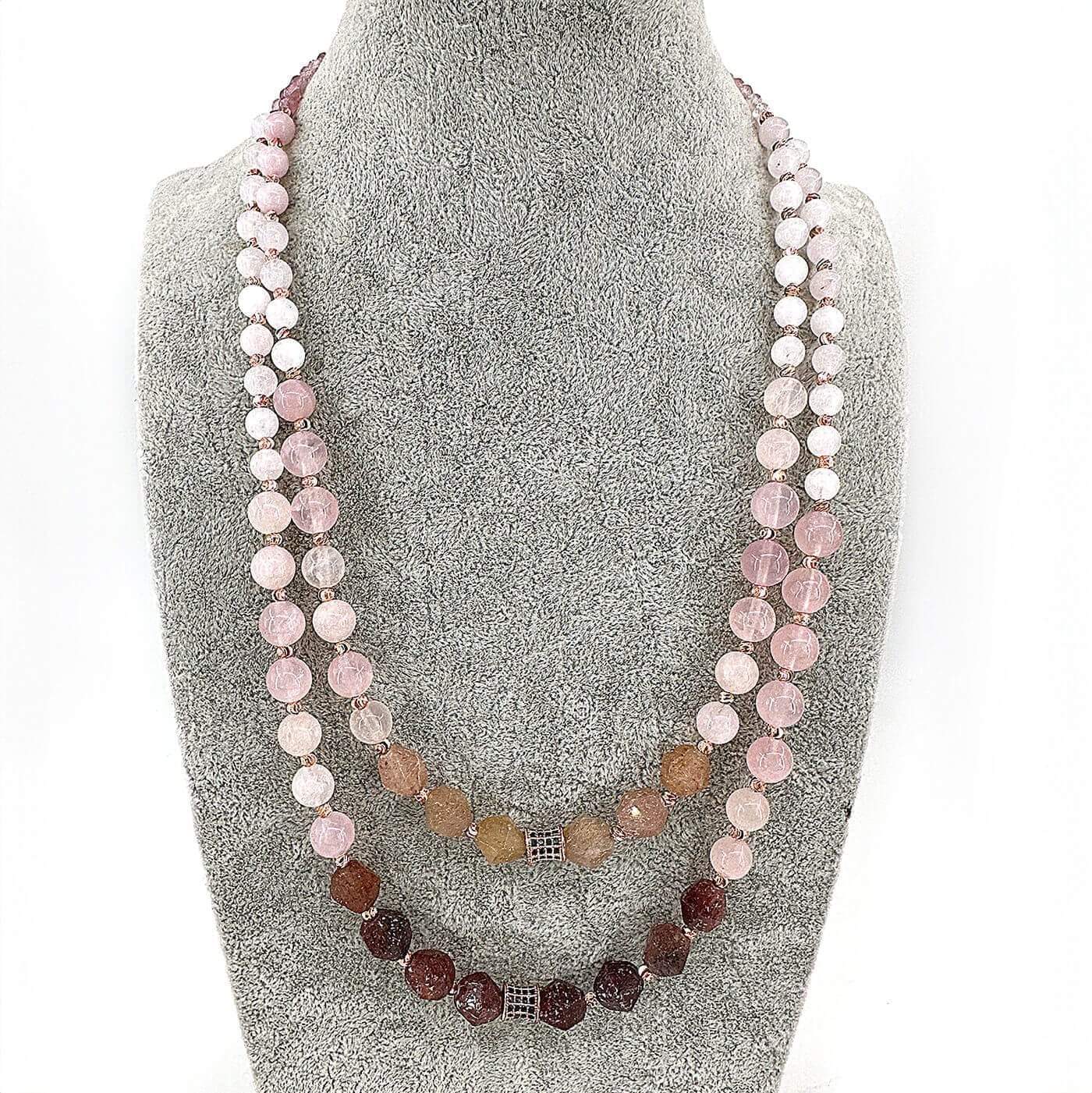 Pembe Kuvars / Çilek Kuvars Kolye