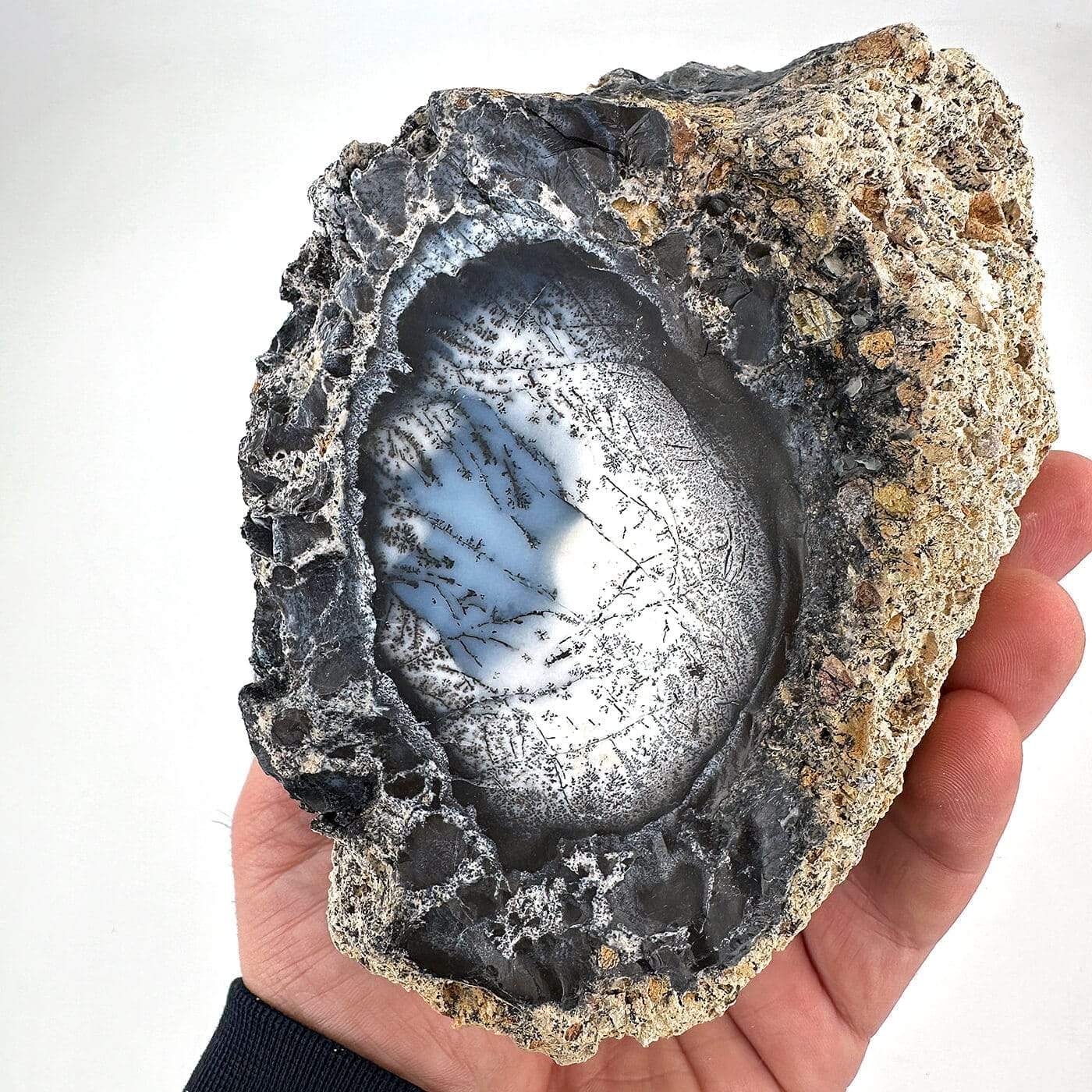 Dendiritli Opal İkiz Ham Taş - Görsel 2