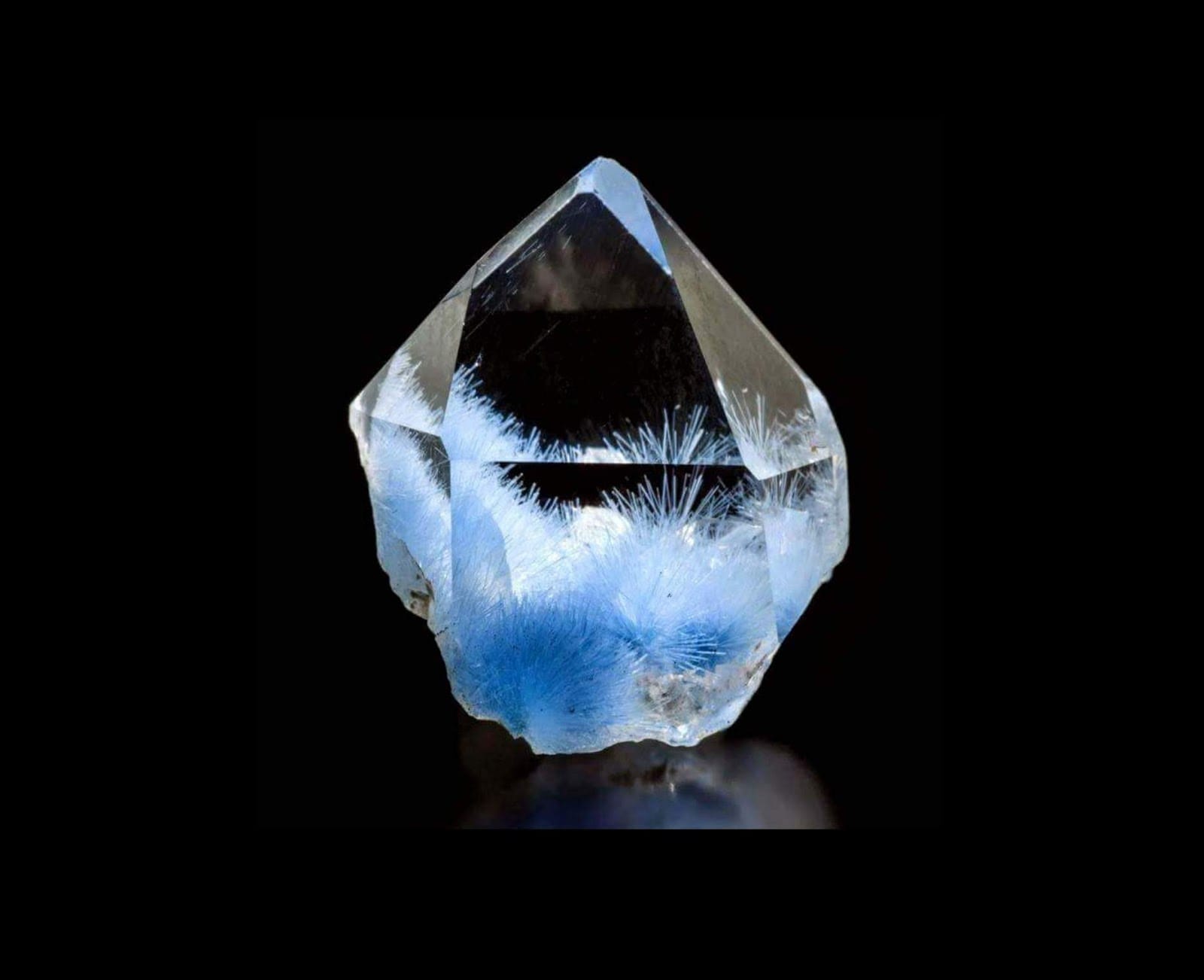 Fabulous Quartz with Dumortierite inclusions from Brazil. Photo Timothy Paul. via. Rhythm of Gems 1 1 Sarkaç Adam