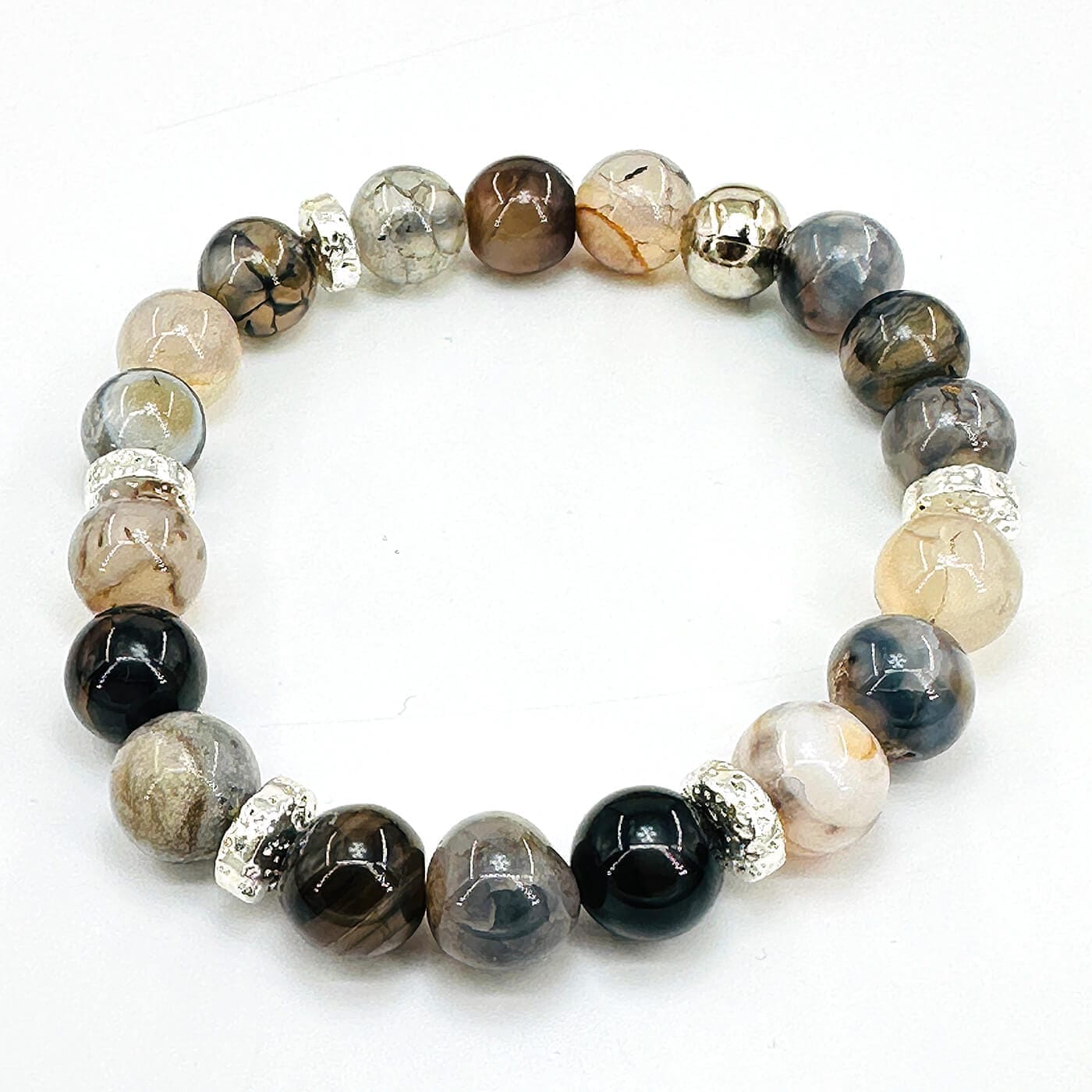 Yosunlu Akik Erkek Bileklik 10mm