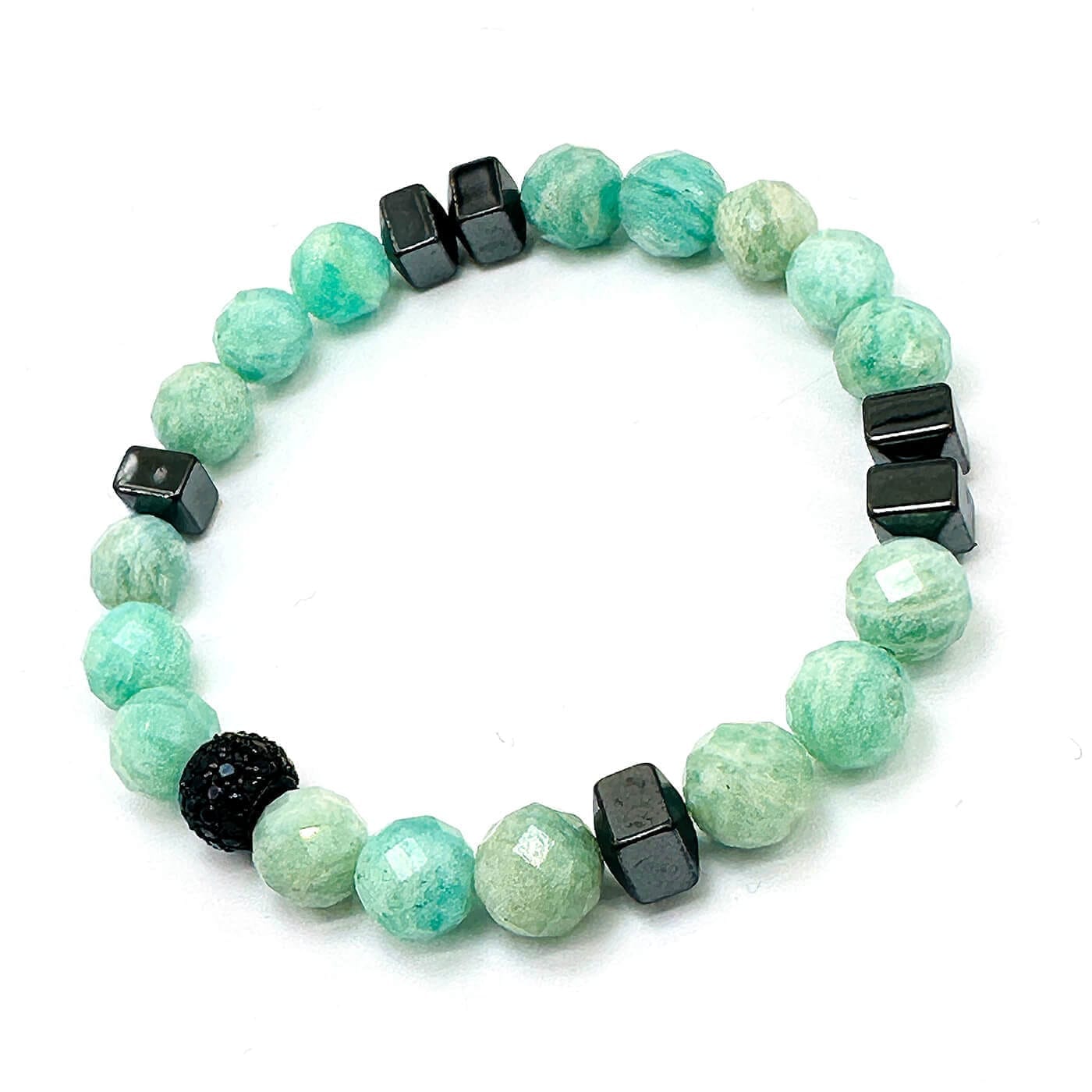 Amazonit Faset Bileklik 8mm