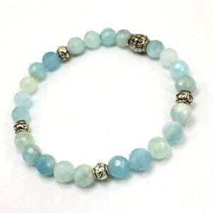 Akuamarin Faset Bileklik 6mm