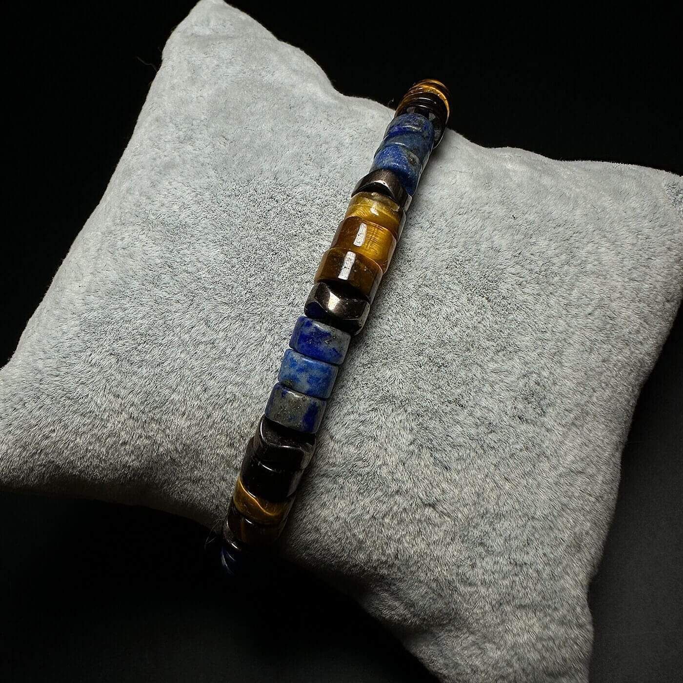 Kaplangözü & Lapis Lazuli Rondela Bileklik 6mm