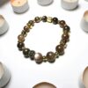 Siyah Aytaşı AAA+ Bileklik Gold 8mm