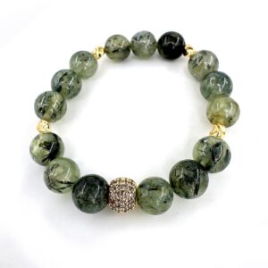 Prehnite Bİleklik AA+ 10mm