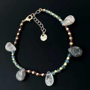 Rutil Kuvars, Garnet, Topaz Halhal 3-10mm