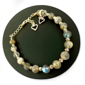 Labradorit Faset Halhal 8mm