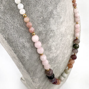 Alternative view of Pirit, Aytaşı, Pembe Kuvars, Turmalin Kolye