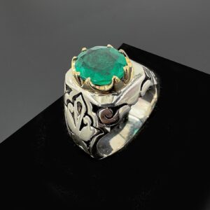 Kolombia Zümrüt Yüzük (Gümüş) 6A+