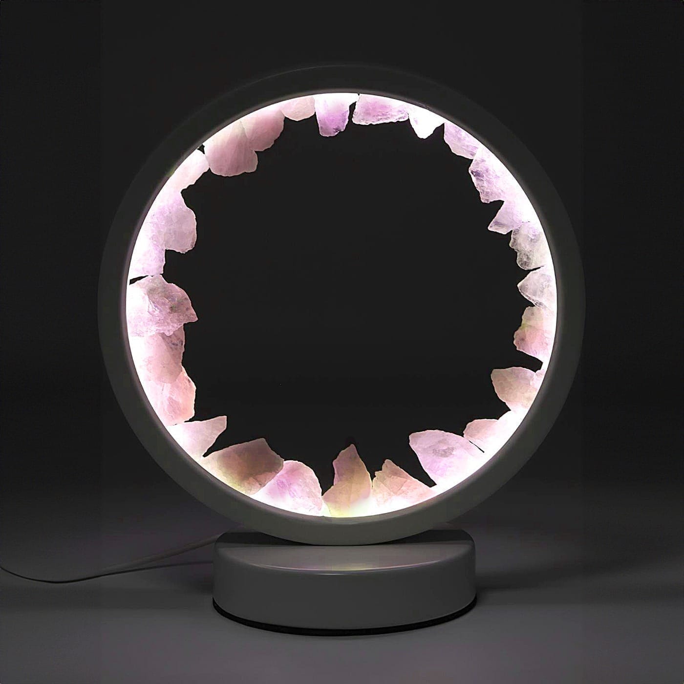 Pembe Kuvars Standlı Lamba - Görsel 2