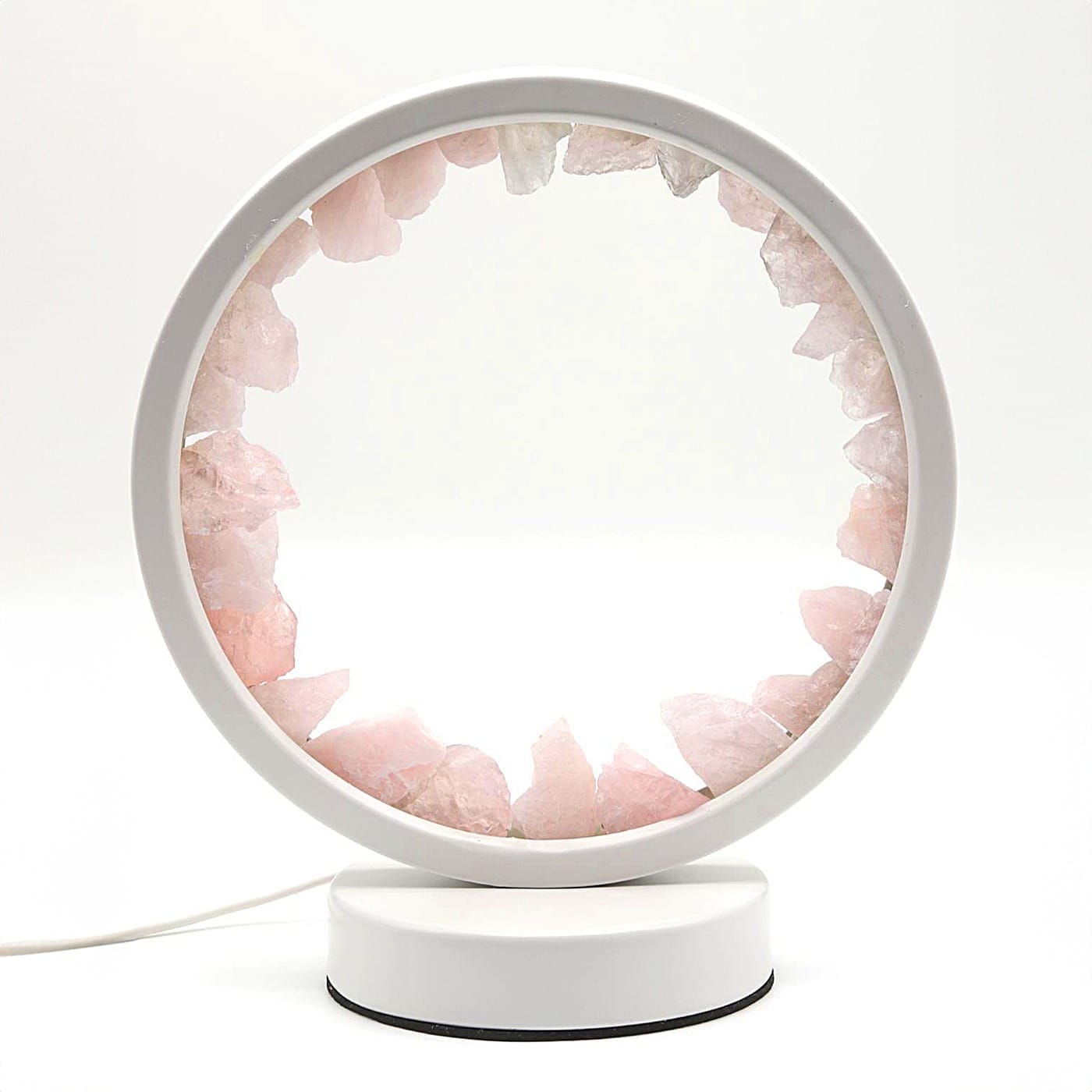 Pembe Kuvars Standlı Lamba