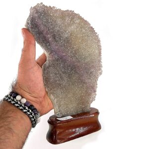 Kristal Kuvars / Ametist Ham Taş Standlı