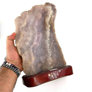 Kristal Kuvars / Ametist / Kalsedon Ham Taş Standlı
