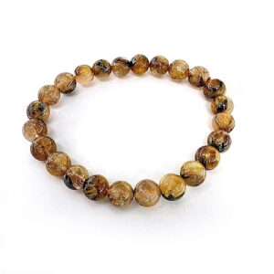 Gold Rutil Kuvars Bileklik Golden Healer 8mm