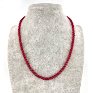 Yakut Kolye 4mm Gümüş