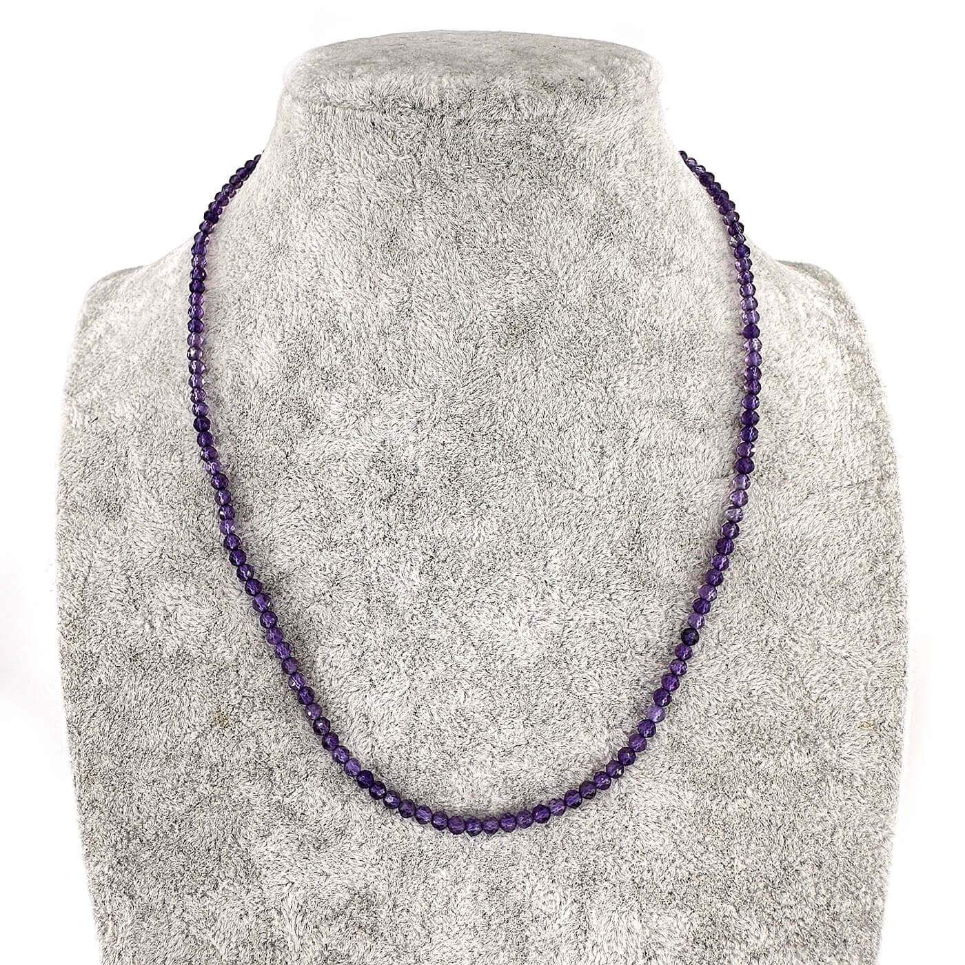 Ametist Kolye 3mm Gümüş