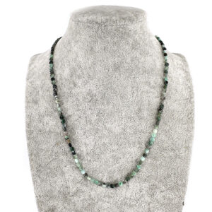 Zümrüt Kolye 3x4mm Gümüş