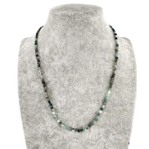 Zümrüt Kolye 3x4mm Gümüş