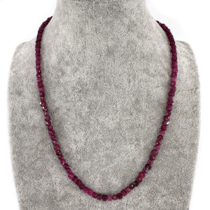 Yakut Kolye 4mm Gümüş