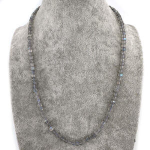 Labradorit Kolye 4mm Gümüş