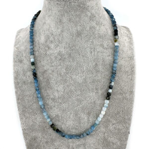 Akuamarin Kolye 4mm Gümüş