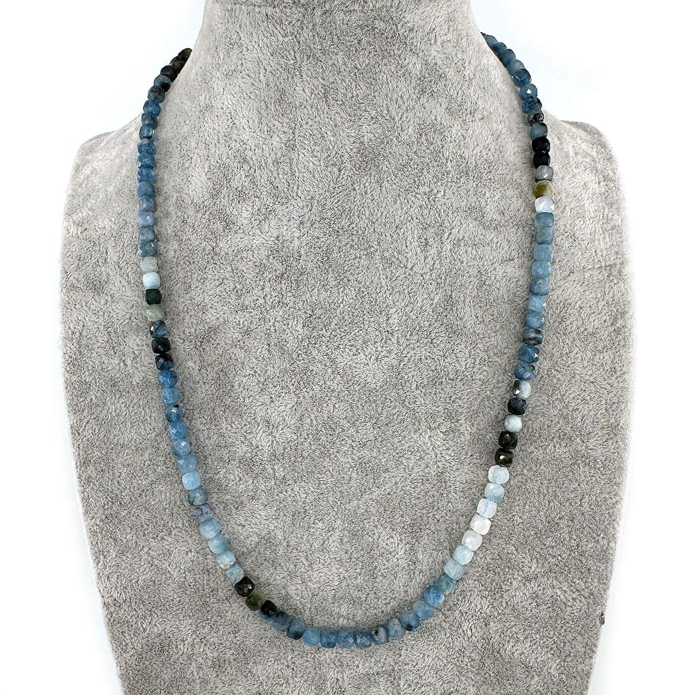 Akuamarin Kolye 4mm Gümüş