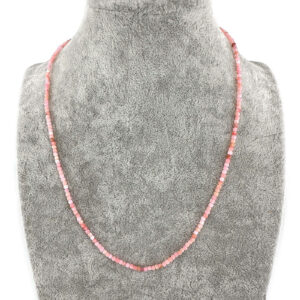 Pembe Opal Kolye 2mm Gümüş