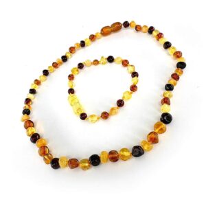 Alternative view of Kehribar Bebek Kolye Bileklik Seti