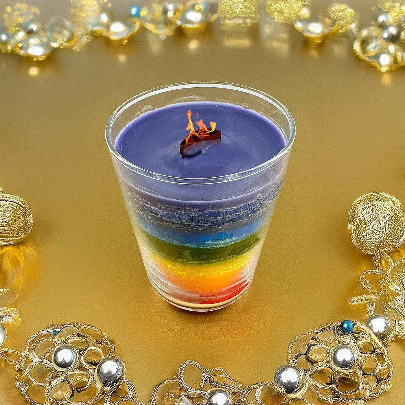 Premium Esanslı Sükunet Çakra Bardak Mum (Ahşap Fitil)