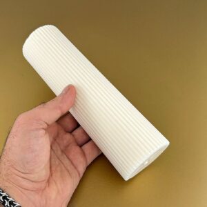 Alternative view of Premium Esanslı Huzur Çizgisi Mum Beyaz