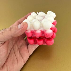 Alternative view of Premium Esanslı Aşk Köpüğü Mum Beyaz-Kırmızı