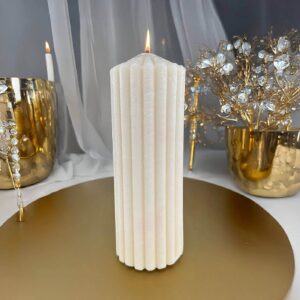 Premium Esanslı Sonsuz Duruş Mum Beyaz