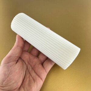 Alternative view of Premium Esanslı Zarif Çizgiler Mum Kırmızı-Beyaz