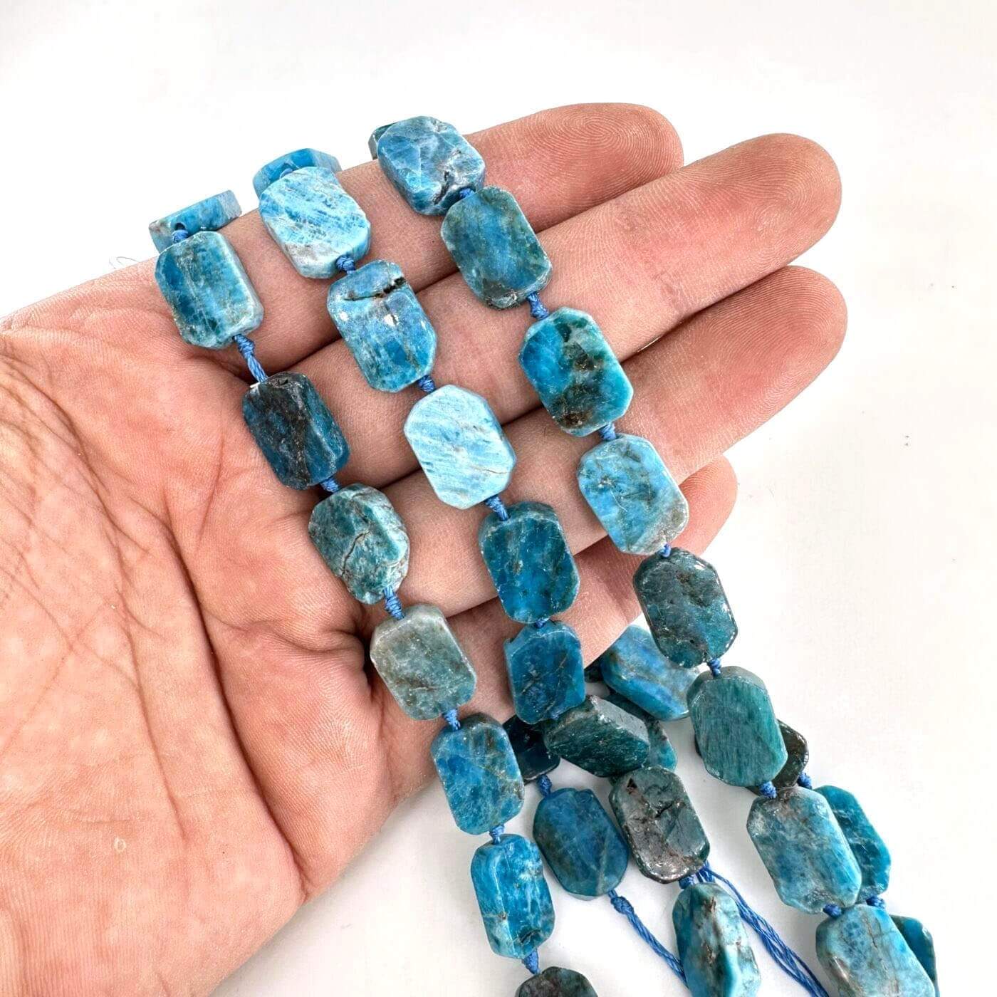 Blue Apatit Dizi 15x12x5mm