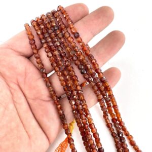Hessonite Garnet Dizi 3mm Küp