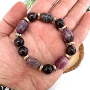 Alternative view of Turmalin Garnet Psişik Koruma Bileklik 10mm AAA+