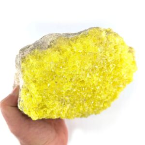 Sülfür (Kükürt) Kristal Ham Taş - sülfür Taşı Enerjisi ve Doğal Formu