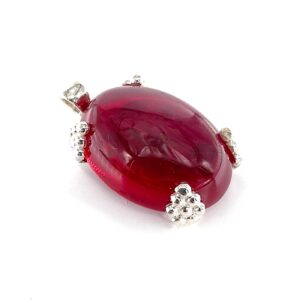 Star Yakut Kolye Ucu El İşi (Gümüş) 6A+