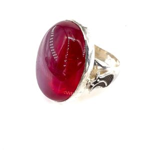 Star Yakut Bayan Yüzük El İşi (Gümüş) 6A+