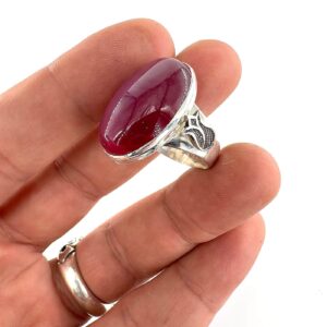 Alternative view of Star Yakut Bayan Yüzük El İşi (Gümüş) 6A+