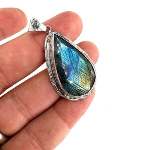 Labradorit Kolye Ucu (Gümüş) 10956