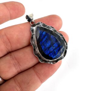 Labradorit Kolye Ucu (Gümüş) 10960