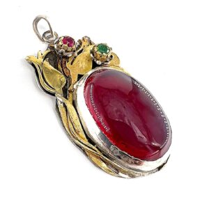 Star Yakut Kolye Ucu El İşi (Gümüş) AAA