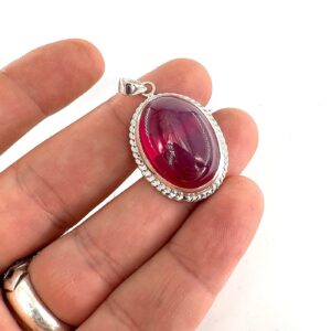 Star Yakut Kolye Ucu El İşi (Gümüş) 6A+ - 2