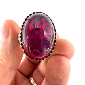 Star Yakut Erkek Yüzük El İşi (Gümüş) 6A+ - Yakut Taşı Enerjisi ve Doğal Formu