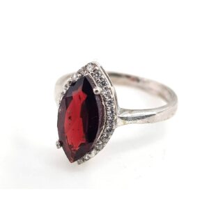 Garnet (Lal) Yüzük (Gümüş)