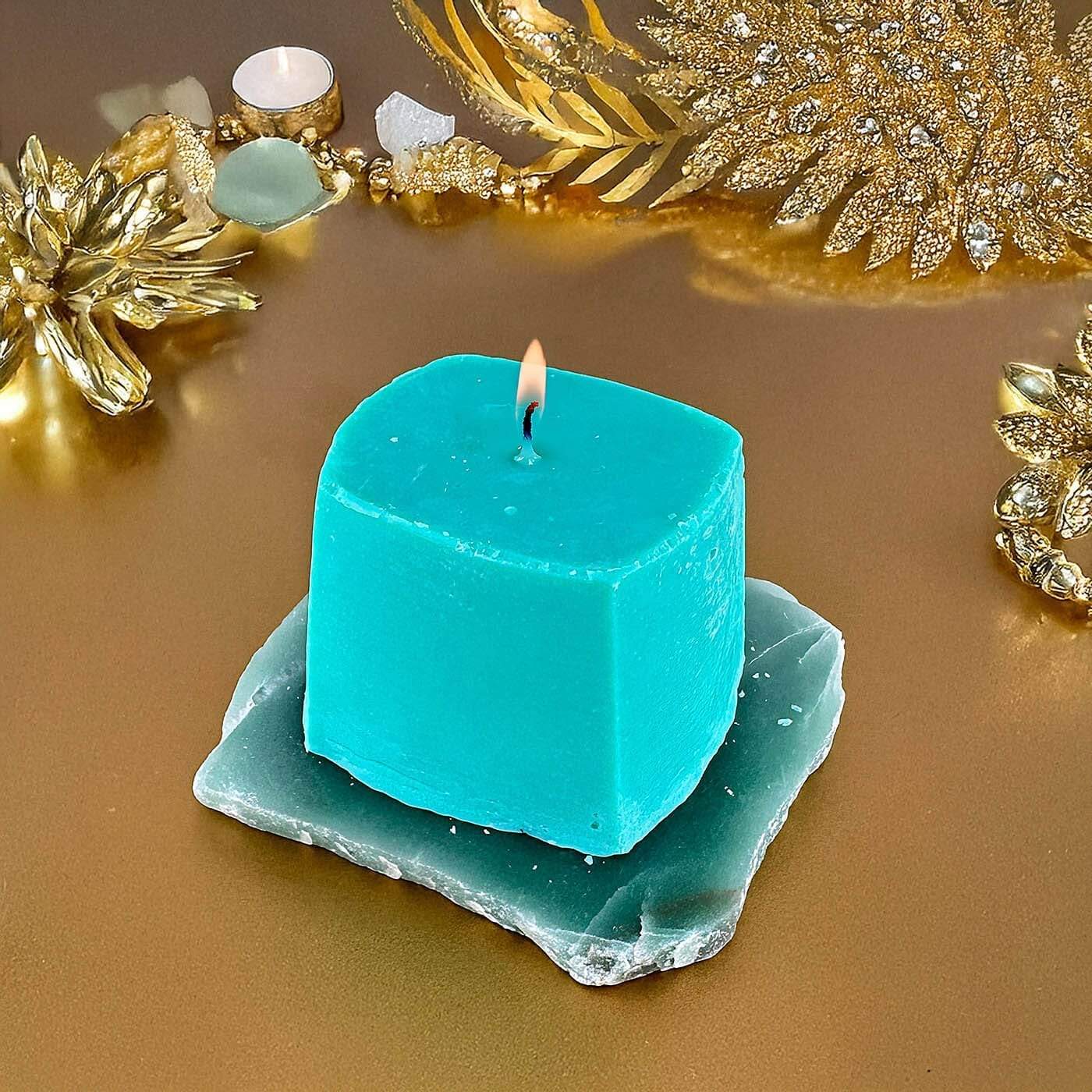 Premium Esanslı Sessiz Harmoni Aventurin Plaka Mum